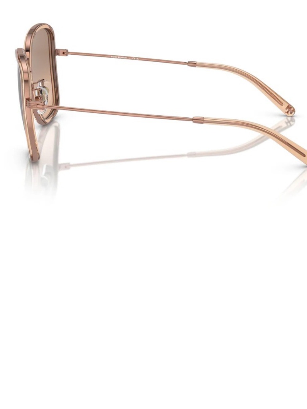 Tory Burch 6101 Pink Square Brown Mirror Sunglasses with case - Picture 10 of 12